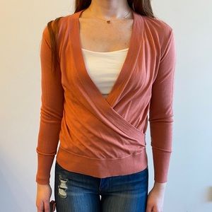 j. CREW Peachy Orange Colored sweater